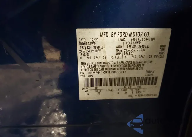 2FMPK4K91LBB65517: 44280091