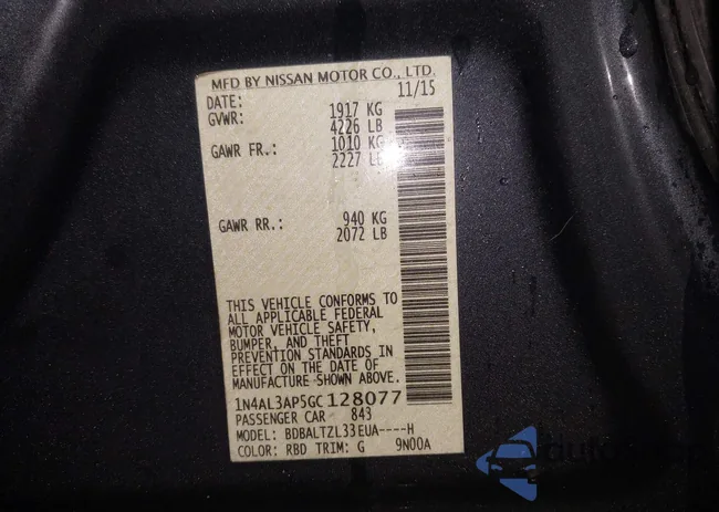 1N4AL3AP5GC128077: 44280112