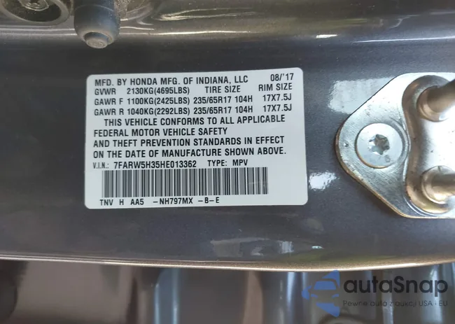 7FARW5H35HE013362: 44280121