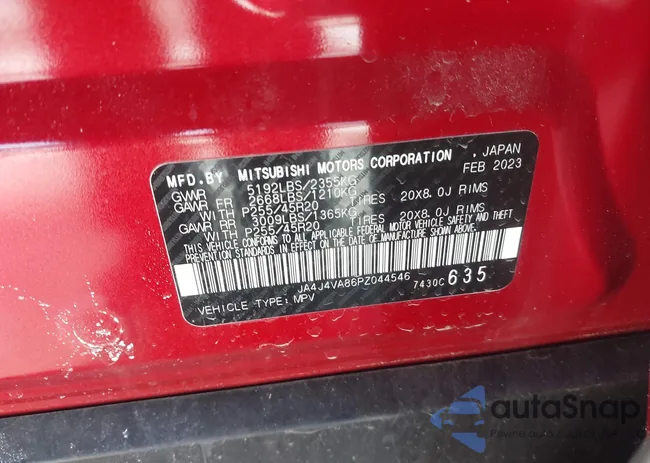 JA4J4VA86PZ044546: 44280315