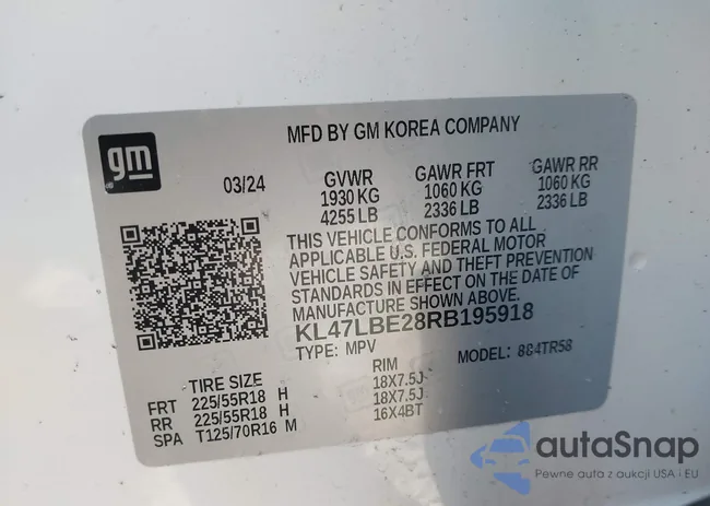 KL47LBE28RB195918: 44280458