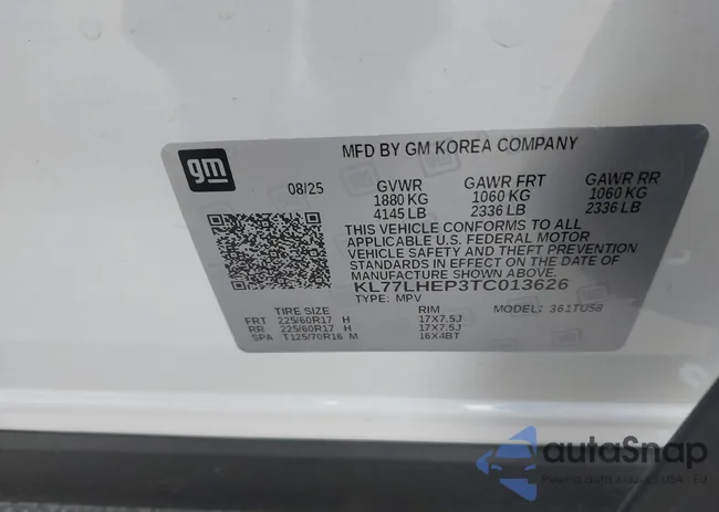 KL77LHEP3TC013626: 44280617