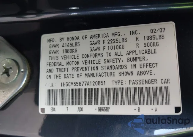 1HGCM55877A120851: 44280618