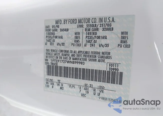 1FTZF1727WNB99983: 44279682