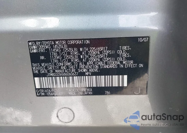 JTMBD33V686060637: 44279740