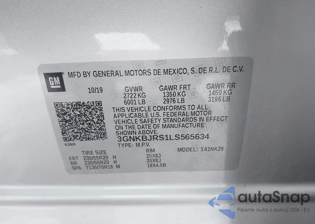 3GNKBJRS1LS565634: 44279791