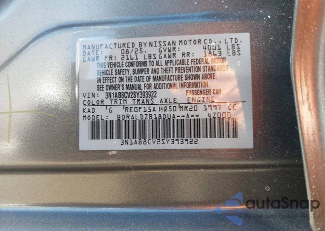 3N1AB8CV2SY393922: 44279964