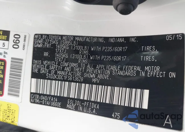 5TDZK3DC1FS613628: 44281145