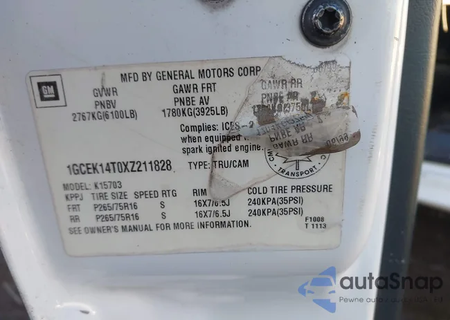 1GCEK14T0XZ211828: 44281167