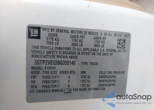 3GTP2VE33BG358149: 44281184