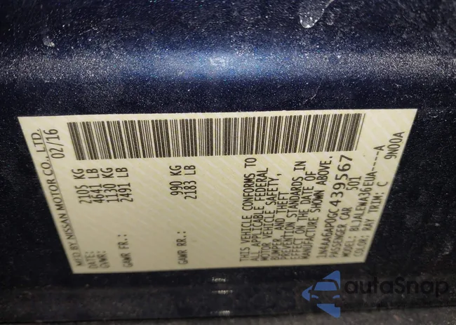 1N4AA6AP0GC439567: 44281291