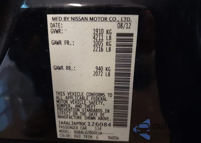 1N4AL3AP9DC126084: 44281352