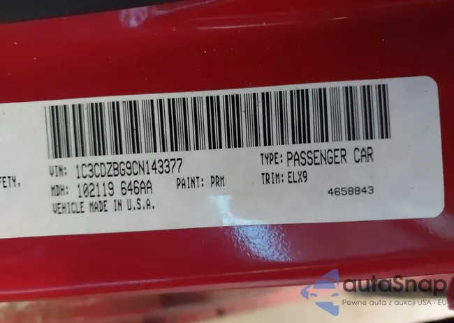 1C3CDZBG9CN143377: 44281411