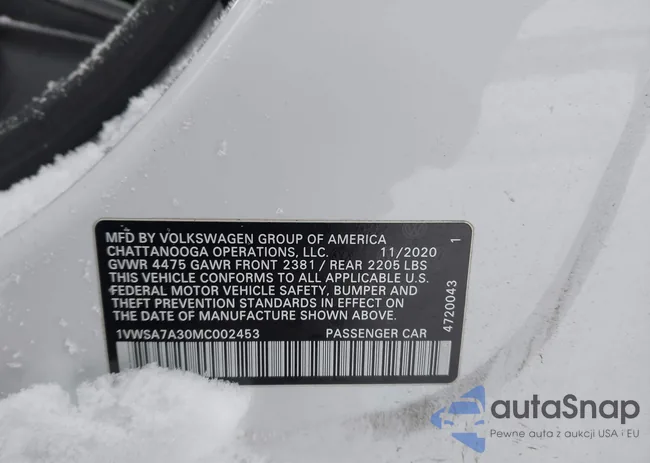 1VWSA7A30MC002453: 44281496