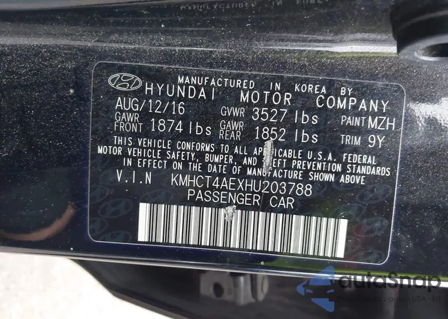 KMHCT4AEXHU203788: 44281573