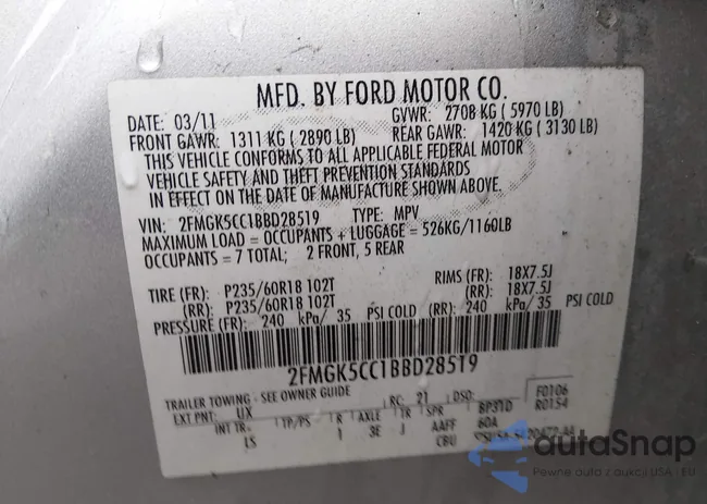 2FMGK5CC1BBD28519: 44281653