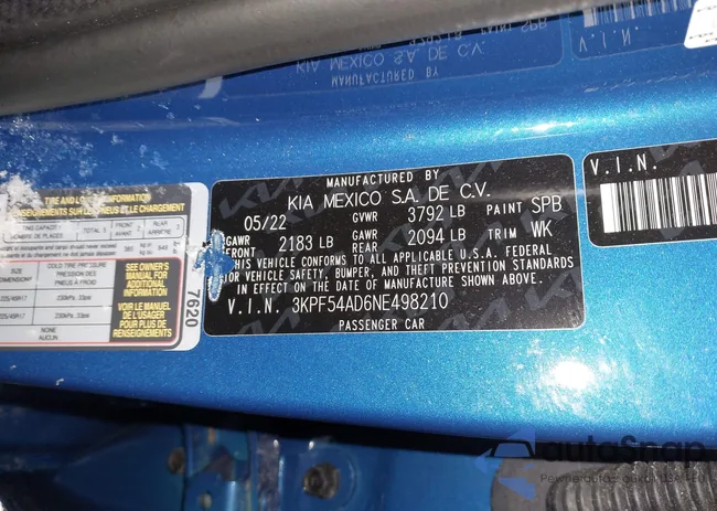 3KPF54AD6NE498210: 44281055