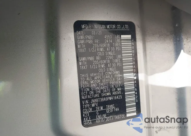 JN8BT3BA9PW416423: 44282092