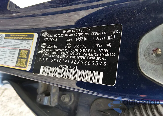 5XXGT4L38KG306576: 44282262