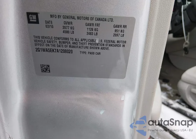 2G1WA5EK7A1208020: 44282329