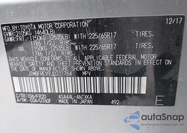 JTMBFREV9JD231764: 44282332