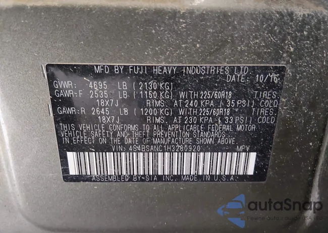 4S4BSANC1H3280920: 44282341