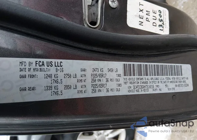 3C4PDCBG0HT510216: 44282431