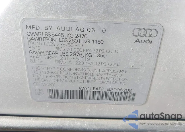 WA1LFAFP1BA006208: 44282456