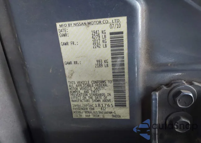 1N4AL2AP3AC181765: 44282583