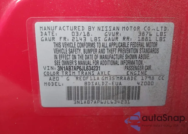 3N1AB7AP6JL634231: 44281686