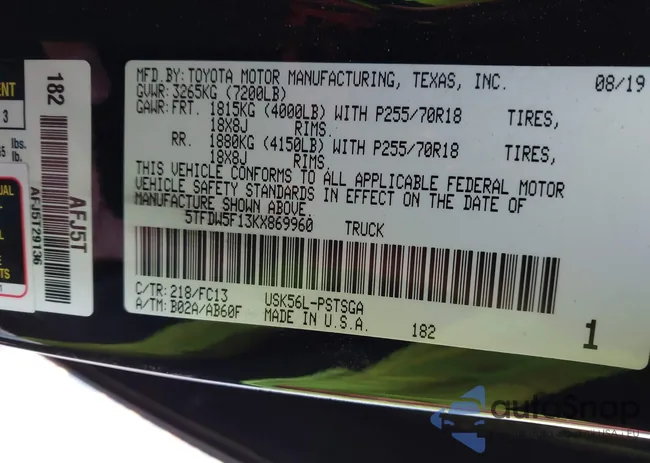 5TFDW5F13KX869960: 44281728