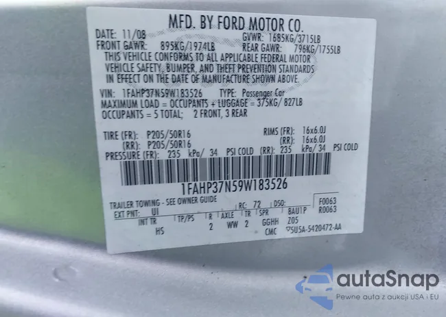 1FAHP37N59W183526: 44281867