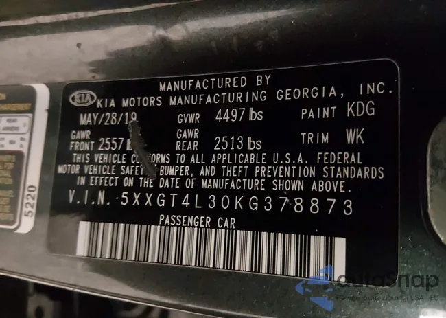 5XXGT4L30KG378873: 44283219