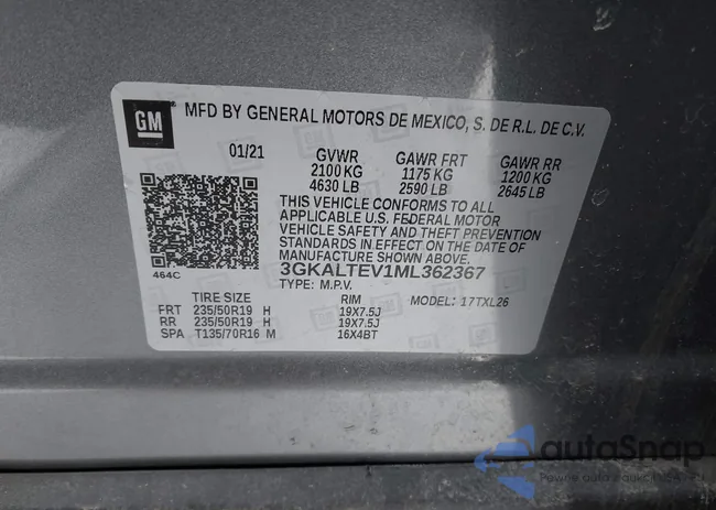 3GKALTEV1ML362367: 44283299