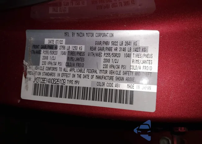 JM3TCBEY4N0625109: 44283419