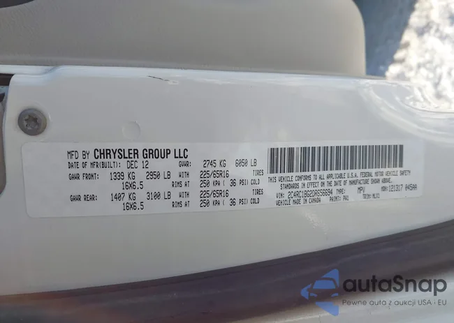 2C4RC1BG2DR656694: 44283458