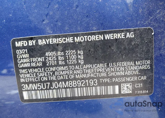 3MW5U7J04M8B92193: 44282801