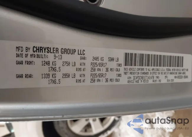 3C4PDCAB1ET141478: 44282840