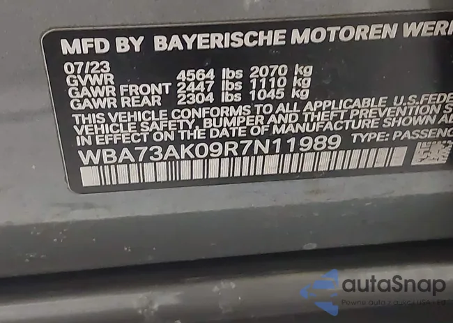 WBA73AK09R7N11989: 44282946