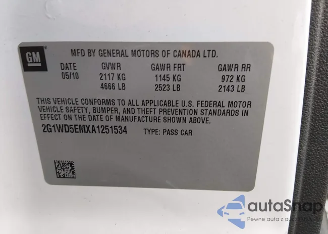 2G1WD5EMXA1251534: 44282989