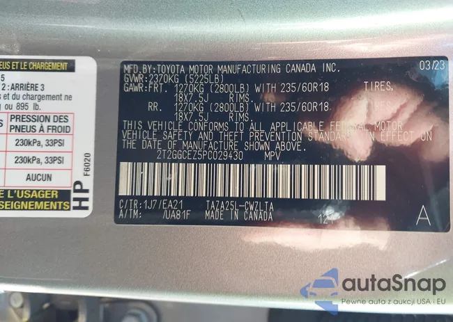 2T2GGCEZ5PC029430: 44282999