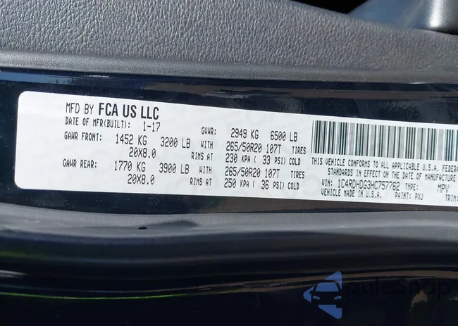 1C4RDHDG3HC757762: 44284071