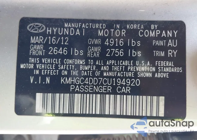 KMHGC4DD7CU194920: 44284084