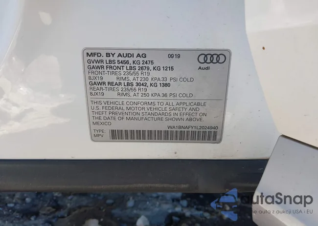 WA1BNAFY1L2024940: 44284224