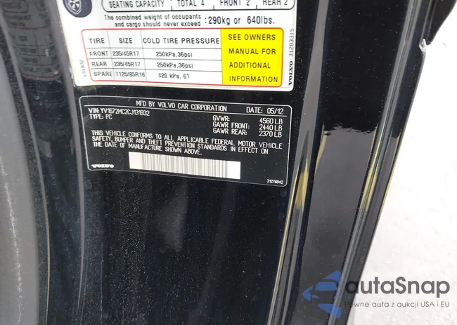 YV1672MC2CJ131932: 44284256