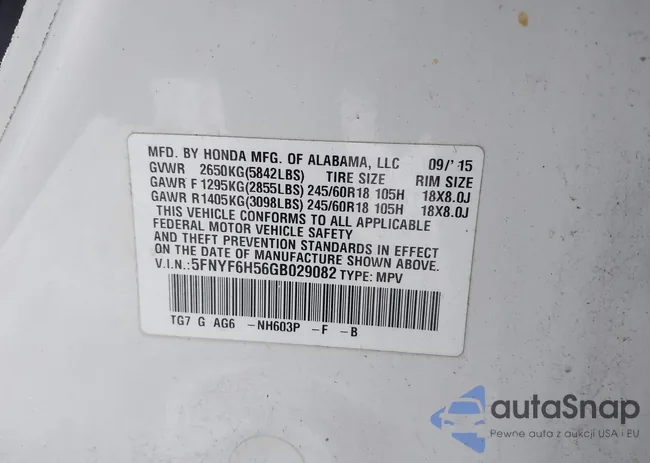 5FNYF6H56GB029082: 44284313