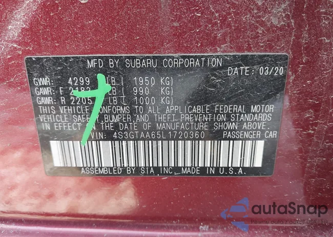 4S3GTAA65L1720360: 44284473