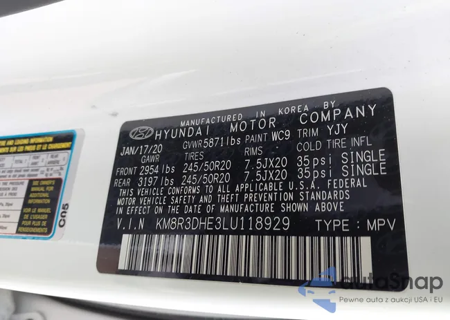 KM8R3DHE3LU118929: 44284487