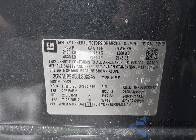 3GKALPEX5JL303245: 44284583