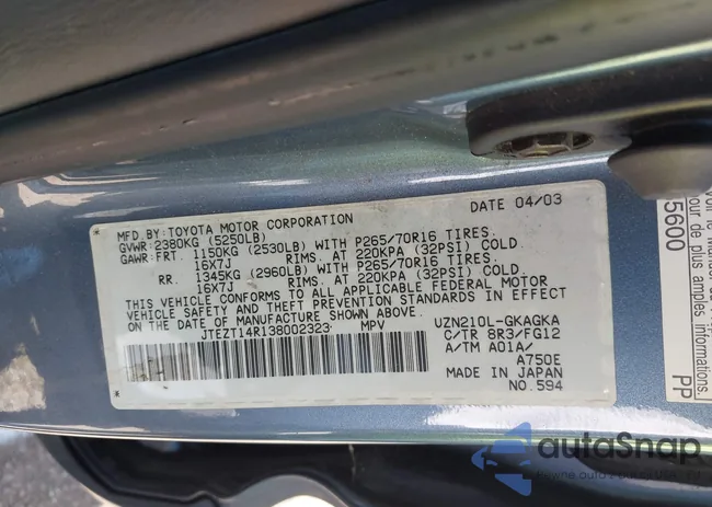 JTEZT14R138002323: 44283696